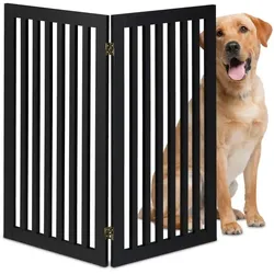 Relaxdays Freistehendes Hundeabsperrgitter Schwarz