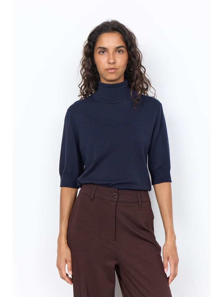 soyaconcept Rollkragenpullover "Dollie" in Dunkelblau - XL