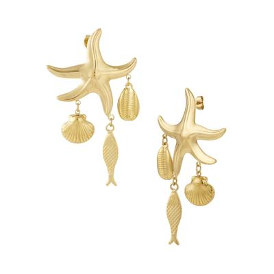 Paar Ohrhänger ADELIA´S "LIVAYA", Damen, Gr. Damen, Edelstahl, gold (goldfarben), Ohrringe