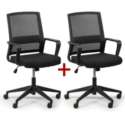 Bürostuhl LOW 1+1 GRATIS, schwarz