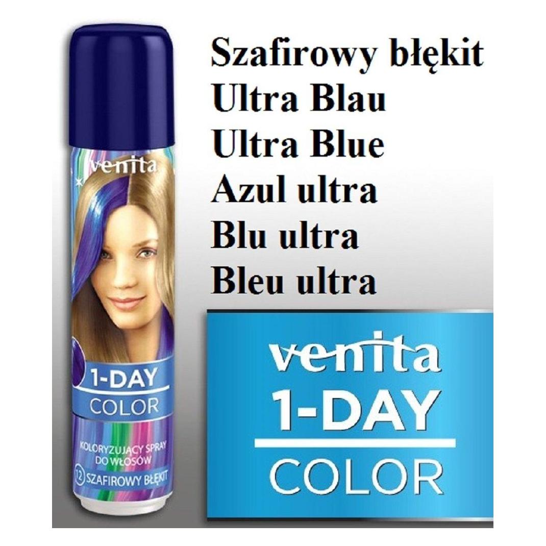 Venita - 1-Day Coloring Hair Spray Sapphireue 50Ml (Sapphire Blue) (5902101517331)