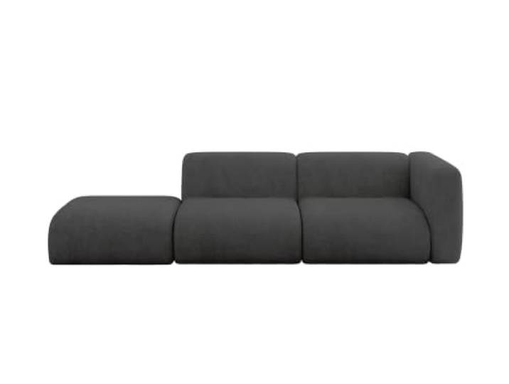 ALTDECOR Sofa Couchsofa MIRA-S3 296x89x70 - Dunkelgrau Corner Sofa Bett Eckcouch Couch Wohnlandschaft Cauchsofa