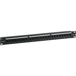 EFB 11324126 ECOLAN® Patchpanel UTP 24xRJ45 Cat.6,,19? 1HE, RAL9005 schwarz