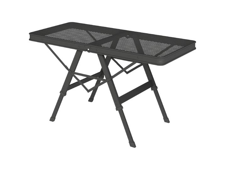 Table de camping pliante réglable en hauteur, aluminium, légère, multifonctionnelle, 90 x 40,5 cm, noire.
