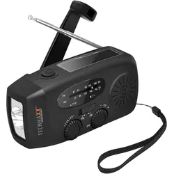 Technaxx Handkurbel Und (AM, FM), Radio, Schwarz