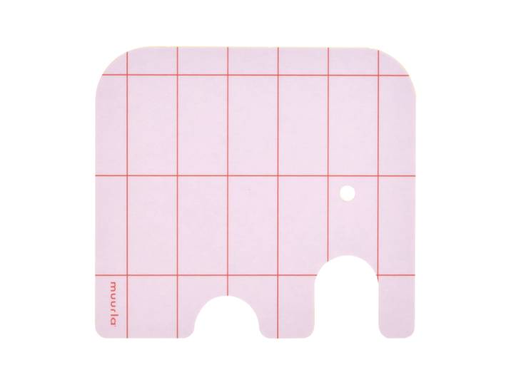Muurla Elephant glasonderzetter 11x10 cm Pink