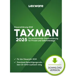 Lexware TAXMAN 2025 Download Steuererklärung 1 Lizenz(en)