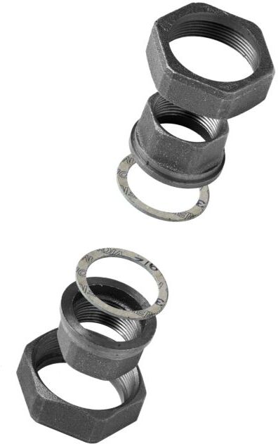 Schmidt, Hermann Hermann Schmidt Temperguss Pumpenverschraubungsset 14372377 DN 32, 1 1/4", mit Dichtung, schwarz