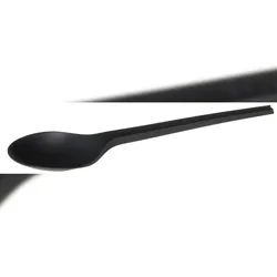 packbio Bio Mehrweg-Löffel schwarz 16,5 cm CPLA, kompostierbar Karton (1.000 Stück)