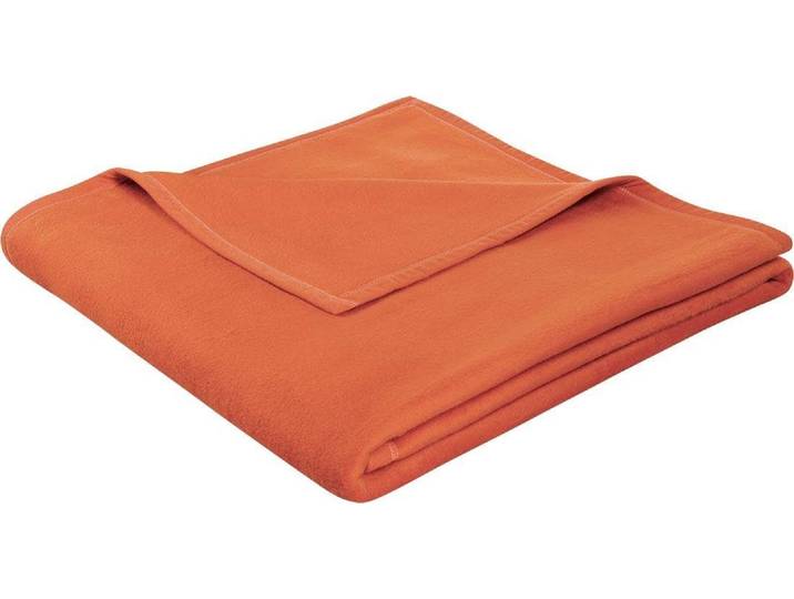 Wohndecke BIEDERLACK Uno Soft , orange (terrakotta), B:150cm L:200cm, Baumwolle, Polyacryl, Polyester, Wohndecken, Wohndecke, Kuscheldecke