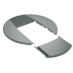 Hager, Leitungsführung, TEH DAC80LAN Rosette lackiert aluminium natur