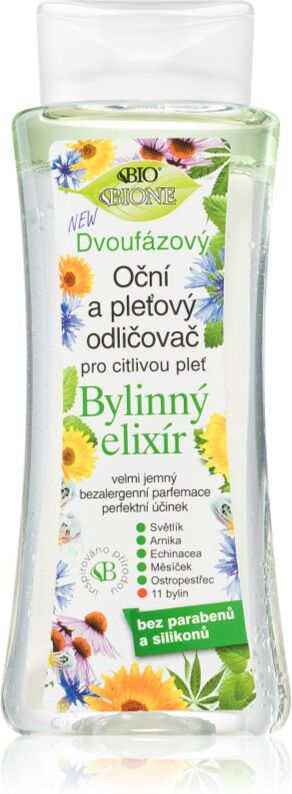 Bione Cosmetics Herbal Elixir émulsion démaquillante bi-phasée yeux 255 ml