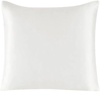 Uplifted Finds Pure Silk Pillowcase With Zipper Closure Soft Luxury Pillow Cover 80 X 80 Cm white