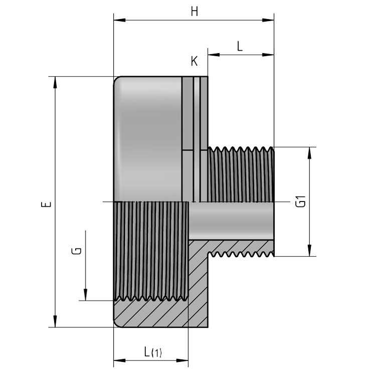 REKUBIK Reduzierung Außengewinde x Innengewinde mit O-Ring 1/2" AG x 1" IG 311457