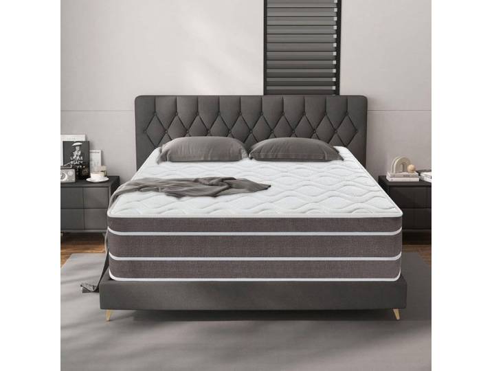 Matelas 140x190 cm - Ép 26cm - Mémoire de forme - 10 Zones -Fermeté Moyenne - Respirabilité - Haute Resilience - Extrêmement