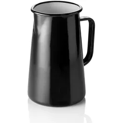 5x Kanne GRACE, 2,2 ltr., Ø 11,5 cm, Höhe 22 cm, Emaille, weiß schwarz