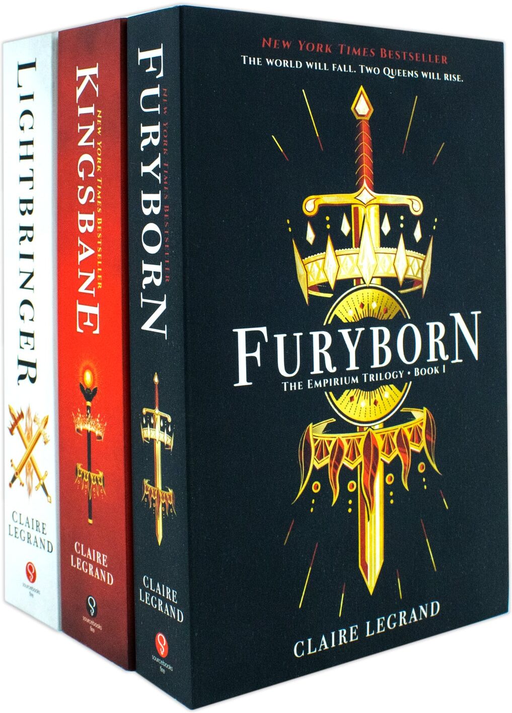 Sourcebooks Fire The Empirium Trilogy 3 Books Collection Set by Claire Legrand - Furyborn, Kingsbane, Lightbringer - YA Fantasy Paperback Set, Ages 14+