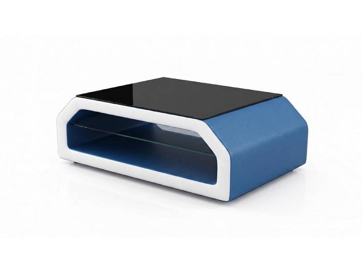 Xlmoebel Couchtisch Eleganter Couchtisch in Blau und Schwarz mit Hochglanzfinish (1-St), Made in Europa