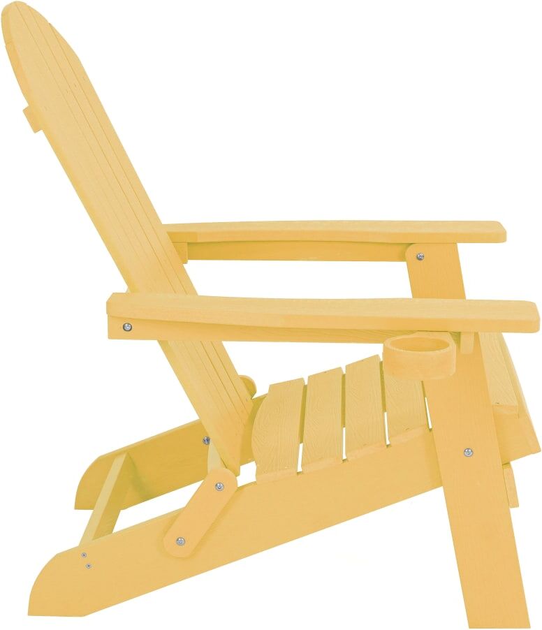 Axi Chaise adirondack accoudoirs, plastique, jaune, 84,5x77x95,5 cm Jaune 85x96x77cm
