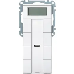 Merten MEG6214-0419 Taster 4fach plus mit Raumtemperaturregler, polarweiß, System M MEG62140419