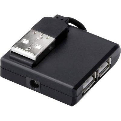 Digitus DA-70217 USB-Hub 4 Port USB-A USB 2.0 480 MBit/s Schwarz DA-70217