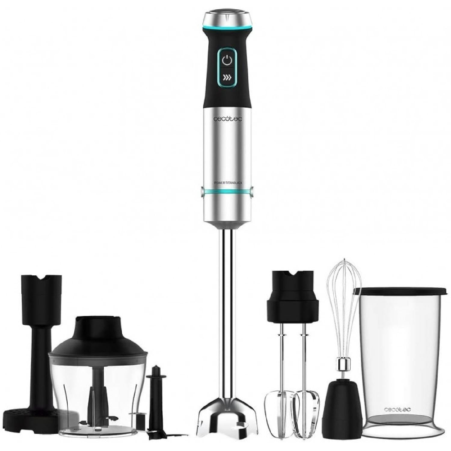 Cecotec Handmixer Power TitanBlack 1200 XL PerfectCream & Crush, 1200 Watt