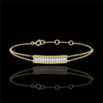 Edenly Armband Fleur de Sel - Zwei Ringe - Gelbgold - 9 Karat