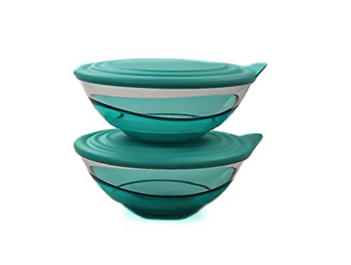 Tupperware Eleganzia 600 ml türkis/grün (2) Schale Schüssel servieren Servierschale