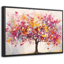 LEINWAND Bilder mit Rahmen - Aquarell - Baum - Kunst - Abstrakt - 30x20