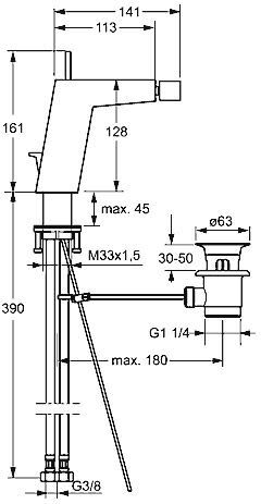 HANSALOFT Einhand-Einlochbatterie