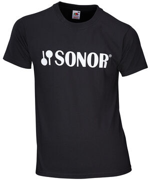 Sonor T-Shirt with Sonor Logo M Noir avec impression blanche