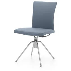 Musterring Stuhl Helmond Leder Blau Marine