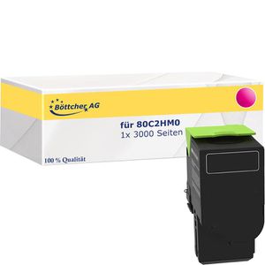 kompatibel für Lexmark 80C2HM0 3000 Seiten magenta