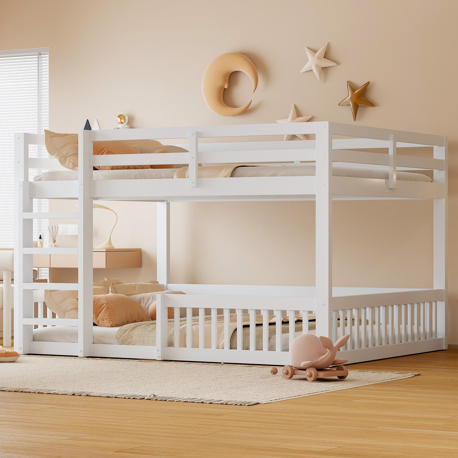 Merax Stapelbed voor kinderen, wit, 160 x 200 cm