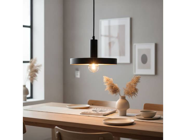 Design hanglamp Garni enkel zwart Lyora - 110715