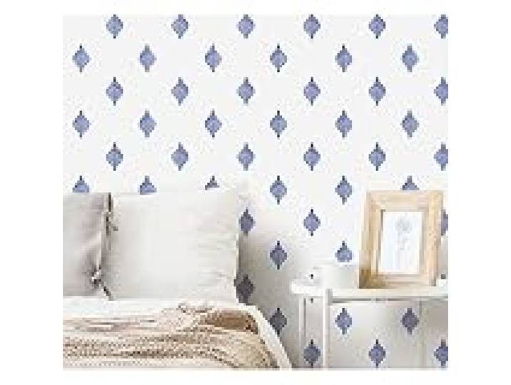 Papier Peint auto-adhésif - Motif Original Aquarelle Bleue