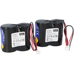 Ersatzbatterie kompatibel ABUS Security-Center für 2WAY-Funksirene 2x2er Set Panasonic Stecker