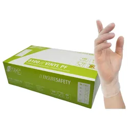 Vinyl Einweghandschuhe 8100 "VINYL PF" | 100 Stück - S