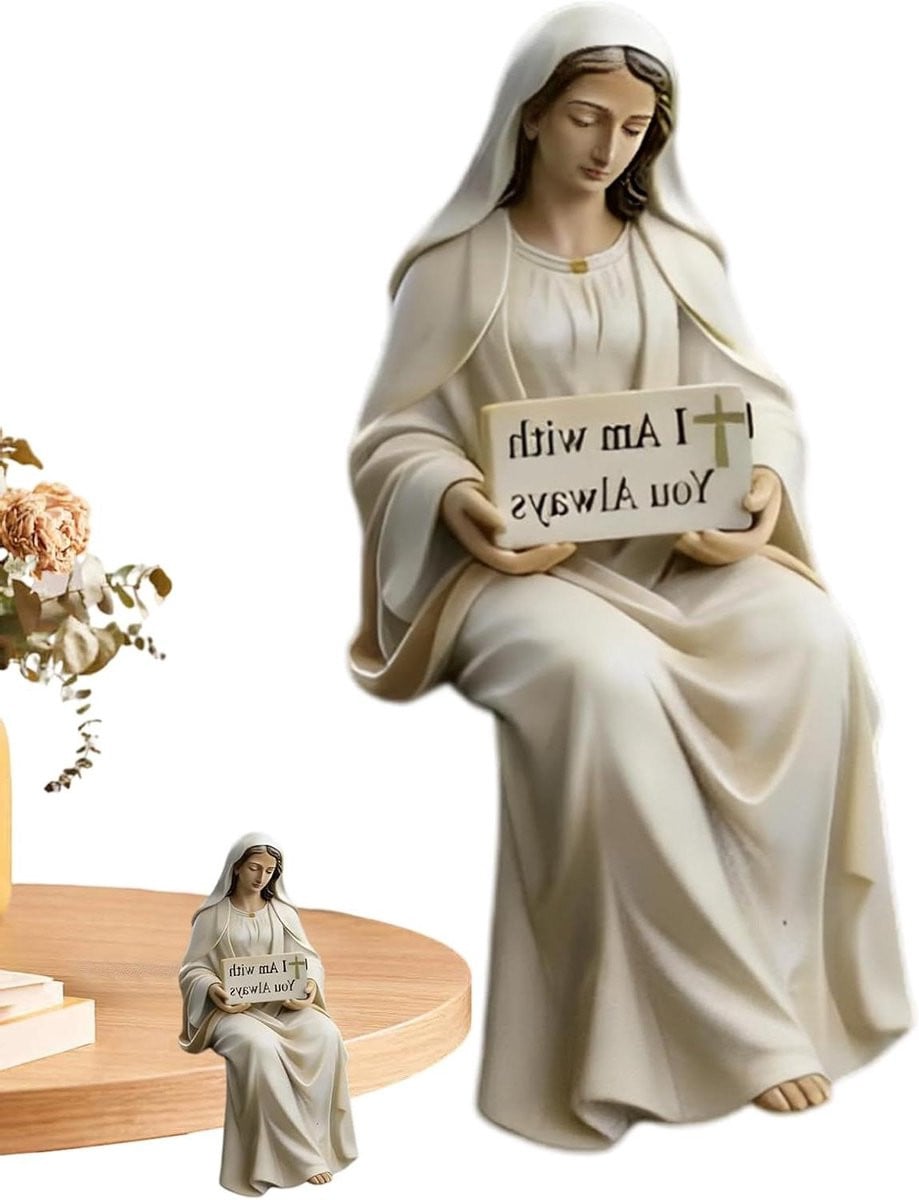 Maria Standbeeld Moeder Maria Katholiek Wit - Hoogte: 18 cm