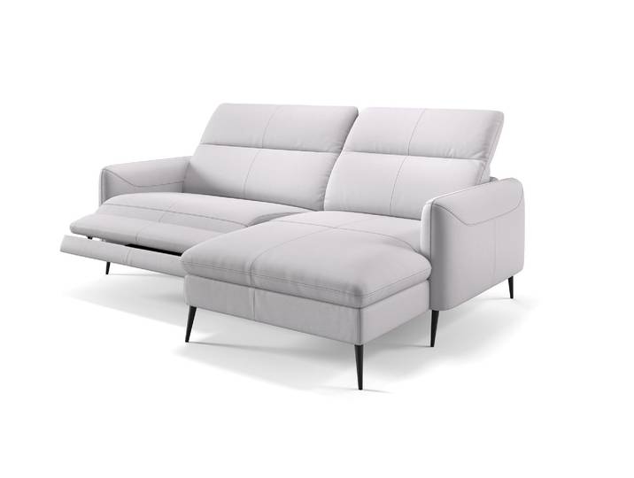 Leder Ecksofa MESSINA Mini Eckcouh Kompakt elektrisches Sofa