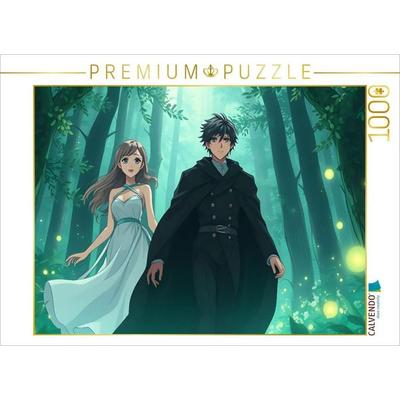 CALVENDO Puzzle Der Wald der flüsternden Lichter | 1000 Teile Lege-Größe 64x48cm Foto-Puzzle für glückliche Stunden