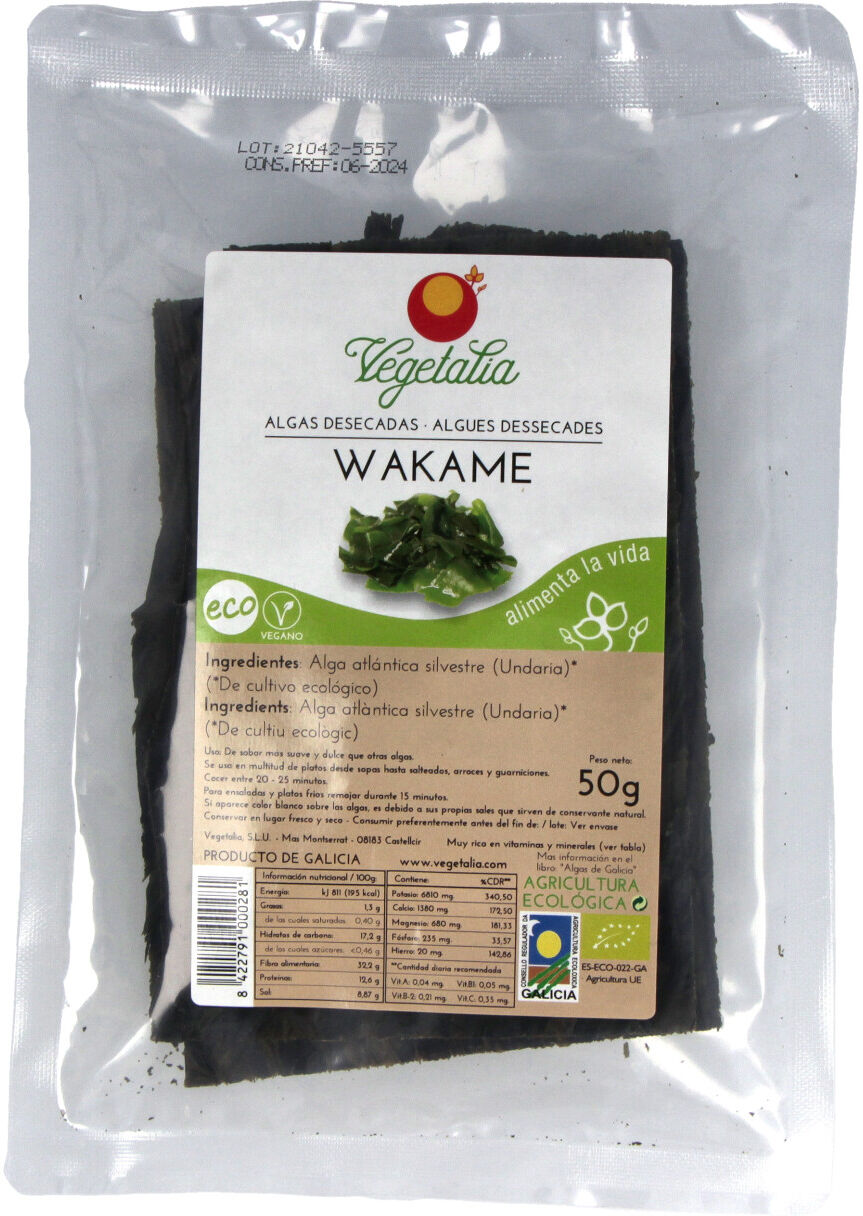 Vegetalia alga wakame 50gr.bio