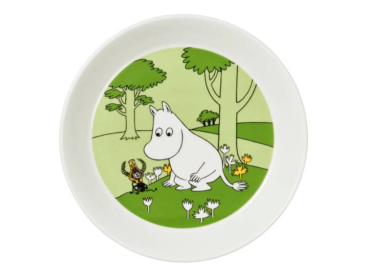Moomin Arabia Assiette Moomin herbe verte