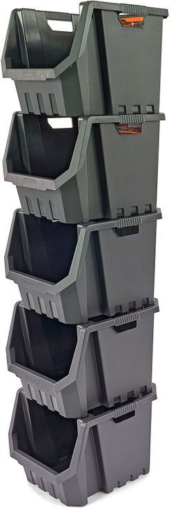 HBM Scatola di stoccaggio TACTIX, impilabile, 45,5 x 58 x 40 cm