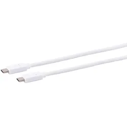 USB Kabel 3.2 USB Typ C Stecker > USB Typ C Stecker Gen. 2x2 weiß 0,5m