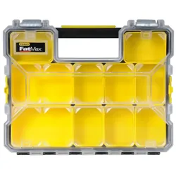 STANLEY FATMAX Organizer 10 flache Fächer 44,6x7,4x35,7cm herausnehmbare Boxen - 1-97-517