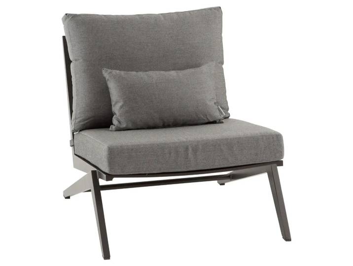 Gartensessel Jackie, Kissen Grau, Aluminiumgestell