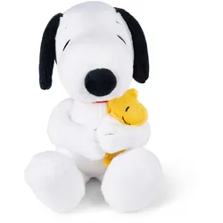 Simba Peanuts Snoopy mit Woodstock Plüschtier sitzend, ca. 25 cm