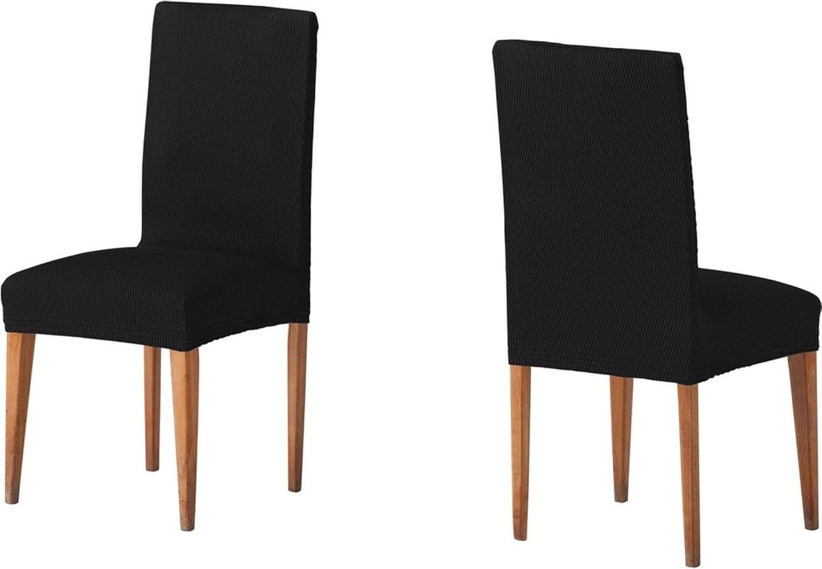 Set van 2 elastische bankhoezen zwart voor volwassenen