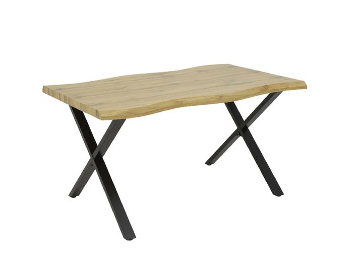 Esstisch GERDA 140 x 90 cm Baumkantenoptik Wildeiche-Dekor...